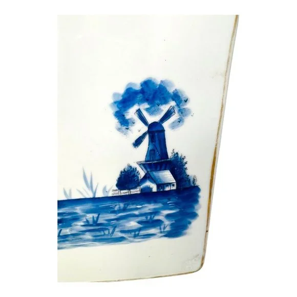 Holland Tile Antique Windmill Bread and Cheese Cutting Board Plate Collectible - Picture 6 of 9